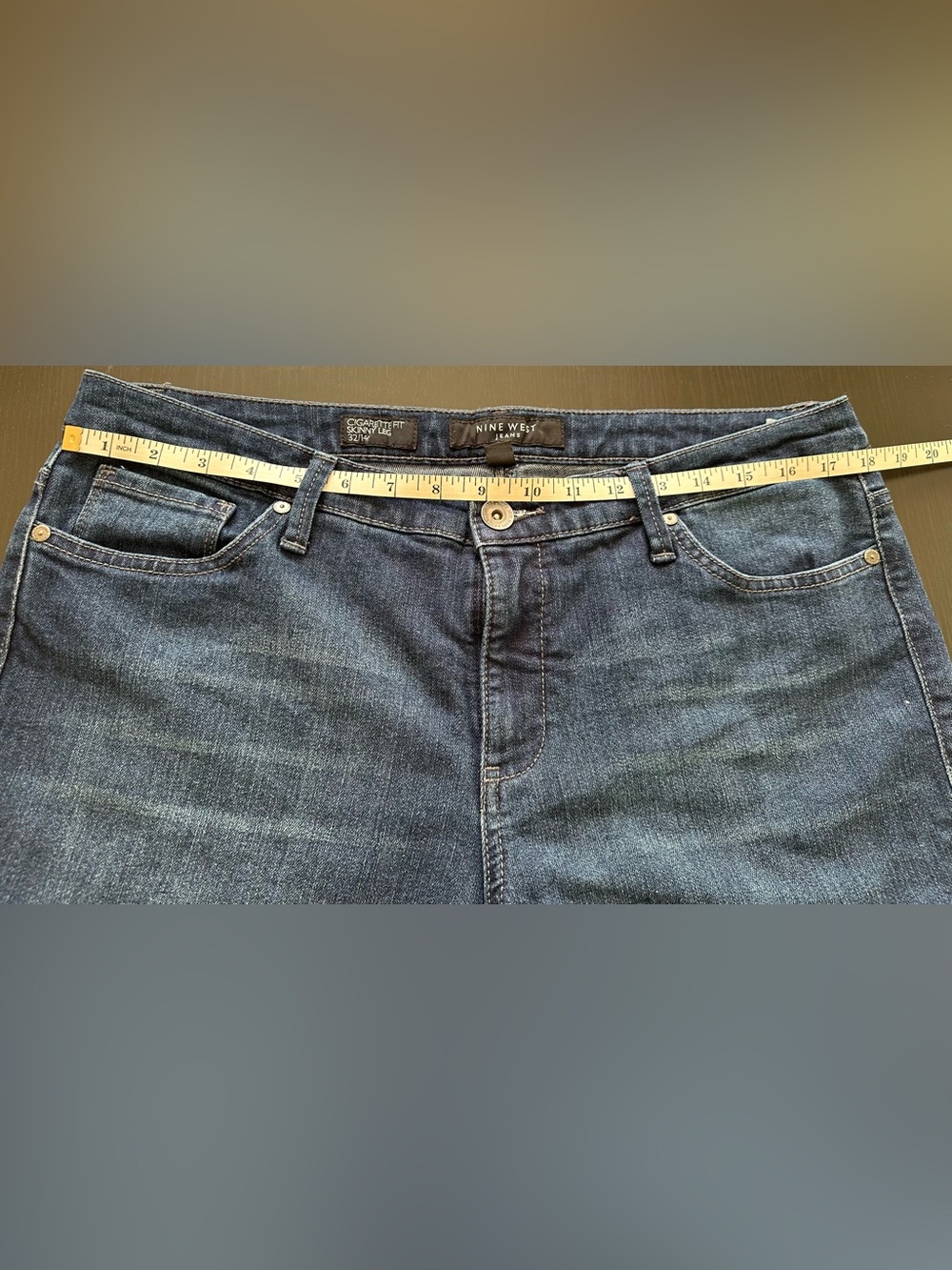 Nine West Women's Skinny Jeans in Dark Indigo - Picture 9 of 12